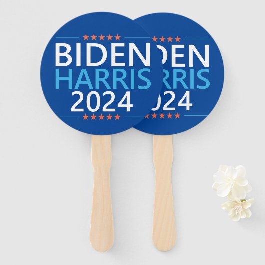 Biden Harris 2024 voor de President US-verkiezinge Handwaaier (Voorkant en achterkant)