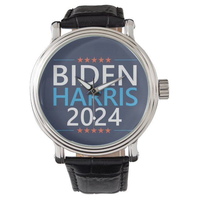 Biden Harris 2024 voor de President US-verkiezinge Horloge (Voorkant)