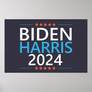 Biden Harris 2024 voor de President US-verkiezinge Poster