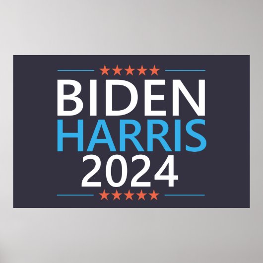 Biden Harris 2024 voor de President US-verkiezinge Poster (Voorkant)