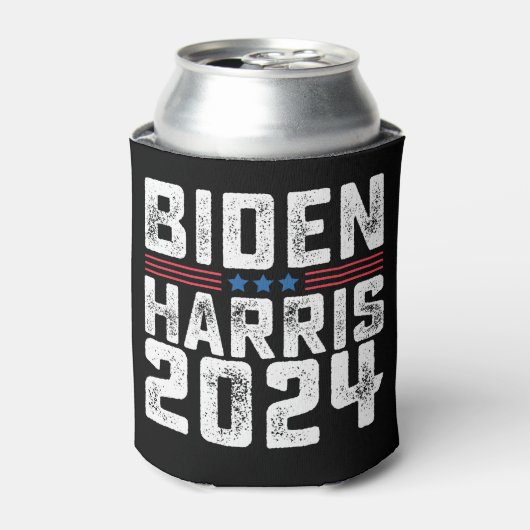 Biden Harris 2024 Voor President Vintage Blikjeskoeler (Blikje Voorkant)