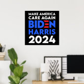 Biden / Harris - 2024 - Zorg opnieuw voor Amerika Poster (Thuiskantoor)
