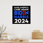 Biden / Harris - 2024 - Zorg opnieuw voor Amerika Poster (Keuken)