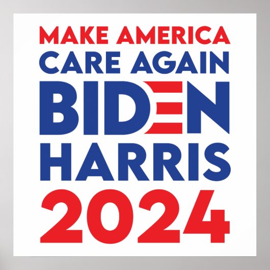 Biden / Harris - 2024 - Zorg opnieuw voor Amerika Poster (Voorkant)