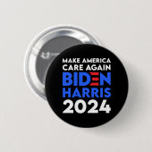 Biden / Harris - 2024 - Zorg opnieuw voor Amerika Ronde Button 5,7 Cm (Voorkant /achterkant)