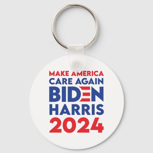 Biden / Harris - 2024 - Zorg opnieuw voor Amerika Sleutelhanger (Voorkant)