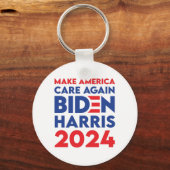 Biden / Harris - 2024 - Zorg opnieuw voor Amerika Sleutelhanger (Voorkant)