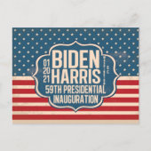 Biden Harris 59th Inauguration Herdenking Briefkaart (Voorkant)