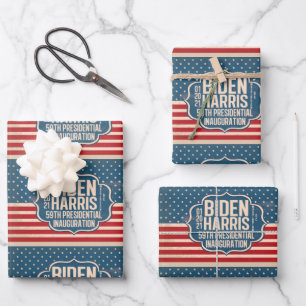 Biden Harris 59th Inauguration Herdenking Inpakpapier Vel
