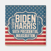 Biden Harris 59th Inauguration Herdenking Magneet (Voorkant)