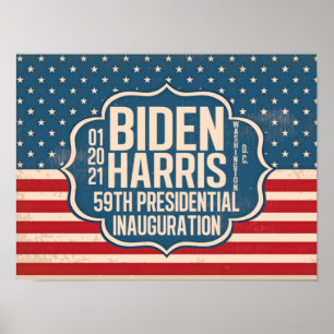 Biden Harris 59th Inauguration Herdenking Poster