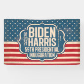 Biden Harris 59th Inauguration Herdenking Spandoek (Horizontaal)