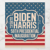 Biden Harris 59th Inauguration Herdenking Wijn Etiket (Enkel label)