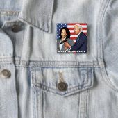 Biden - Harris | Amerikaanse presidentsverkiezinge Vierkante Button 5,1 Cm (In situ)