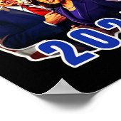 Biden Harris Amerikaanse vlag stemming 2024 Verkie Poster (Hoek)