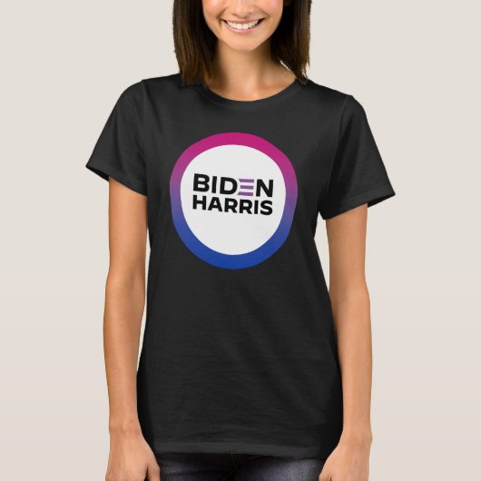 Biden Harris Bisexual Pride T-shirt (Voorkant)