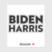 "Biden Harris" Black Sticker (Vel)