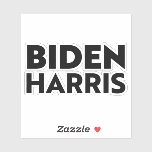 "Biden Harris" Black Sticker (Vel)