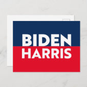 "Biden Harris" blauw rood wit Briefkaart (Voorkant / Achterkant)