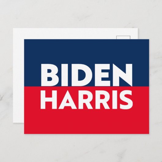 "Biden Harris" blauw rood wit Briefkaart (Voorkant / Achterkant)