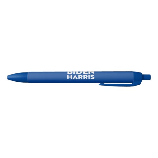 Biden Harris blauw wit, modern, democratisch typog Zwarte Inkt Pen (Bodem)