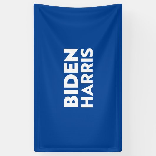 Biden Harris, blauw wit Spandoek (Verticaal)