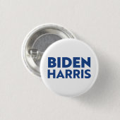 "Biden Harris" blauwe letters - Ronde Button 3,2 Cm (Voorkant /achterkant)