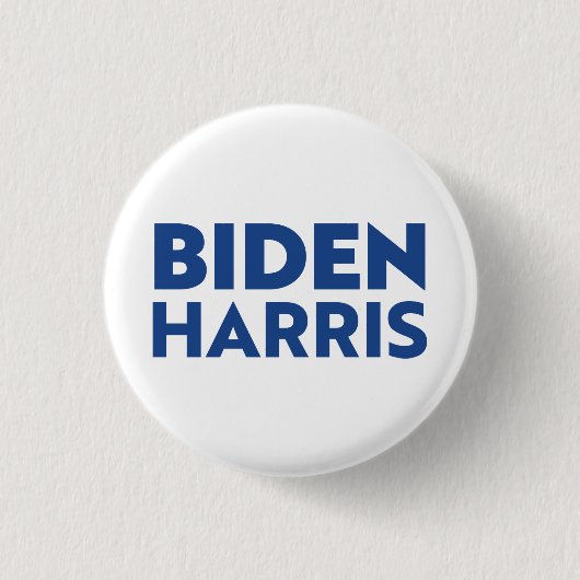 "Biden Harris" blauwe letters - Ronde Button 3,2 Cm (Voorkant)