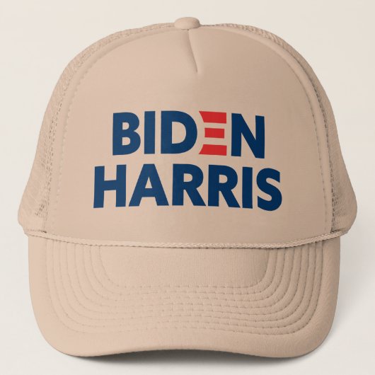 Biden / Harris Blue Logo Khaki Trucker Pet (Voorkant)