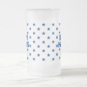 Biden / Harris Blue Stars Pattern Matglas Bierpul (Center)
