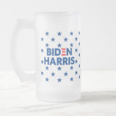 Biden / Harris Blue Stars Pattern Matglas Bierpul (Links)