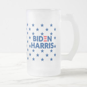 Biden / Harris Blue Stars Pattern Matglas Bierpul