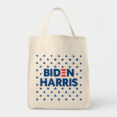 Biden / Harris Blue Stars Pattern Tote Bag (Voorkant)