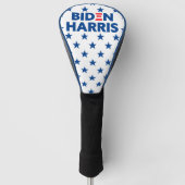 Biden / Harris Blue Stars Pattern White Golfheadcover (Voorkant)