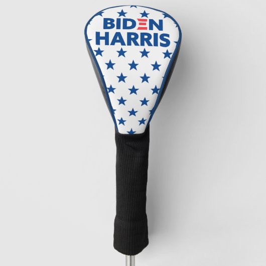 Biden / Harris Blue Stars Pattern White Golfheadcover (Voorkant)