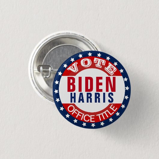 Biden Harris Campaign Sjabloon - Aangepaste Button (Voorkant /achterkant)