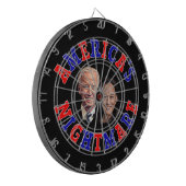 Biden Harris Cartoon AMERICA'S NIGHTMARE Dartbord (Voorkant Links)