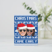 BIDEN HARRIS: CHRISTMAS KWAM VROEG BRIEFKAART (Staand voorkant)