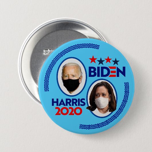 Biden/Harris Covid-2020 Ronde Button 7,6 Cm (Voorkant /achterkant)