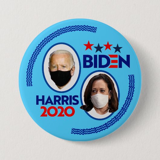 Biden/Harris Covid-2020 Ronde Button 7,6 Cm (Voorkant)