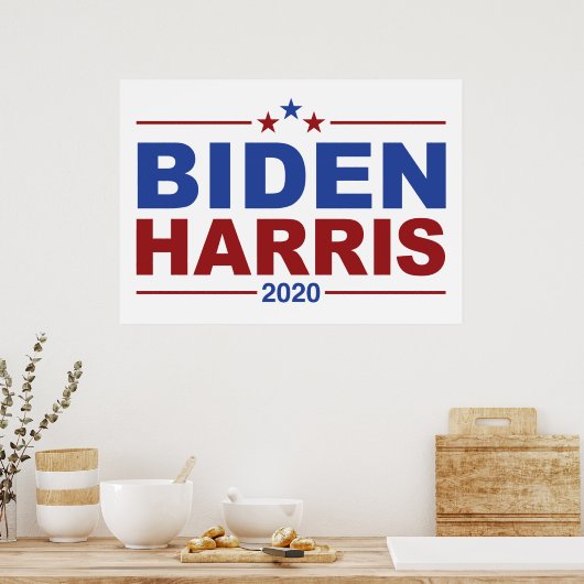 BIDEN/HARRIS Crimson & Blue Theme Poster (Keuken)