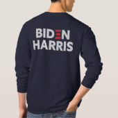 Biden/Harris Election Support Navy Blue T-shirt (Achterkant)