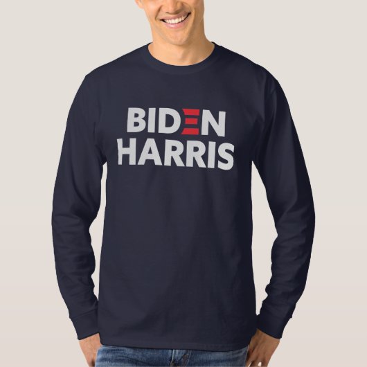 Biden/Harris Election Support Navy Blue T-shirt (Voorkant)