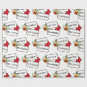 Biden Harris Feestelijke Kerstmis Bloemen Ticket Cadeaupapier (Vlak)