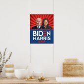 Biden Harris Foto - 2024 ster - Rood Wit Blauw Poster (Keuken)