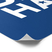 Biden Harris Foto - 2024 ster - Rood Wit Blauw Poster (Hoek)