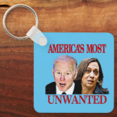 Biden Harris Funny America's meest ongewenste verw Sleutelhanger (Voorkant)