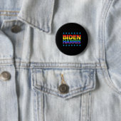 Biden Harris Gay Pride Rainbow 2020 Gift Ronde Button 5,7 Cm (In situ)