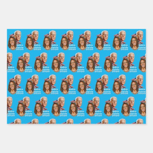 Biden Harris Gift Wrap Inpakpapier Vel (Voorkant 2)