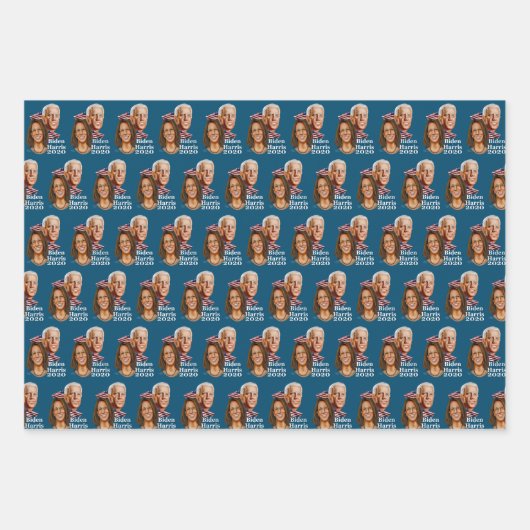 Biden Harris Gift Wrap Inpakpapier Vel (Voorkant)